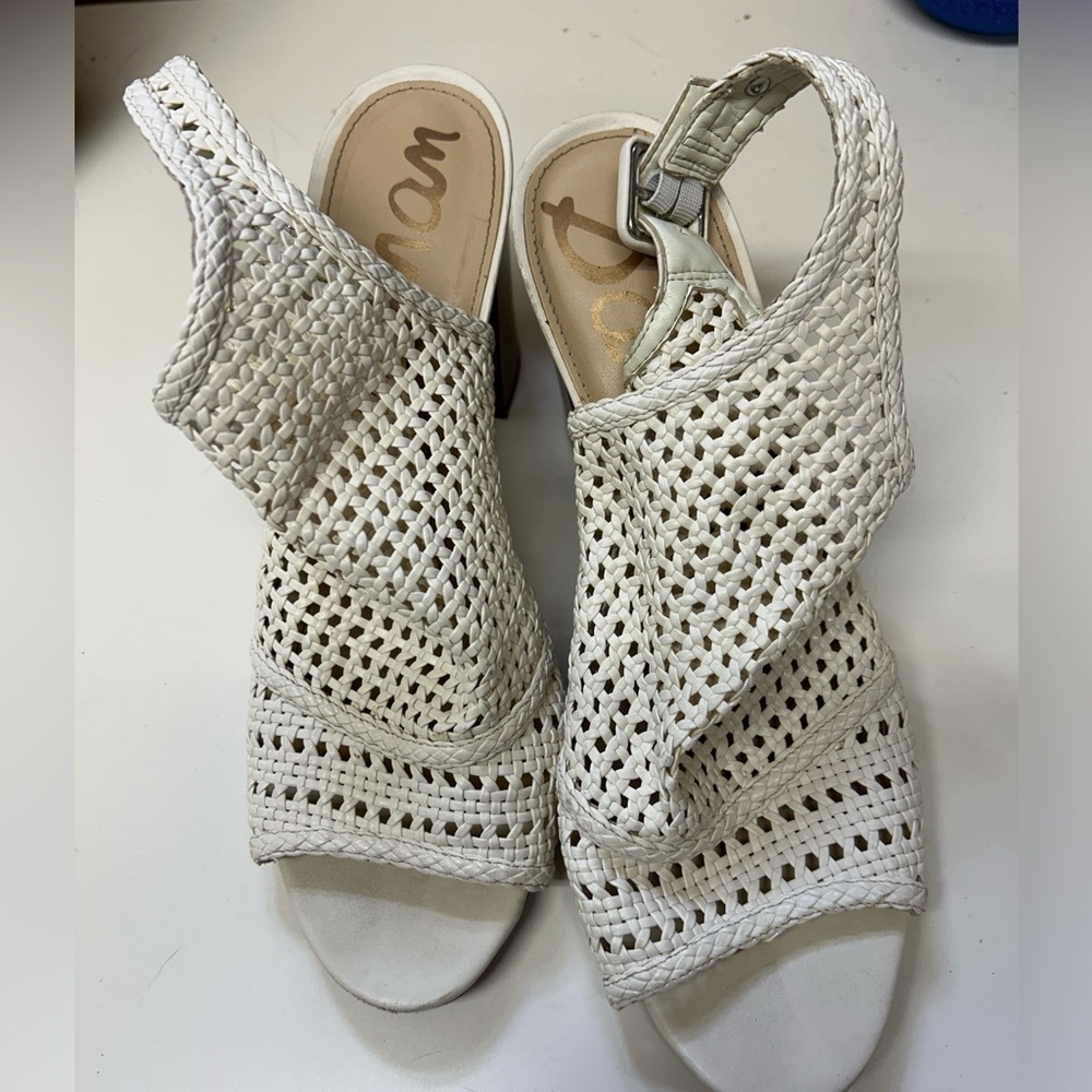 - Sam Edelman Evie Basket Ivory Sandals